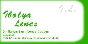 ibolya lencs business card
